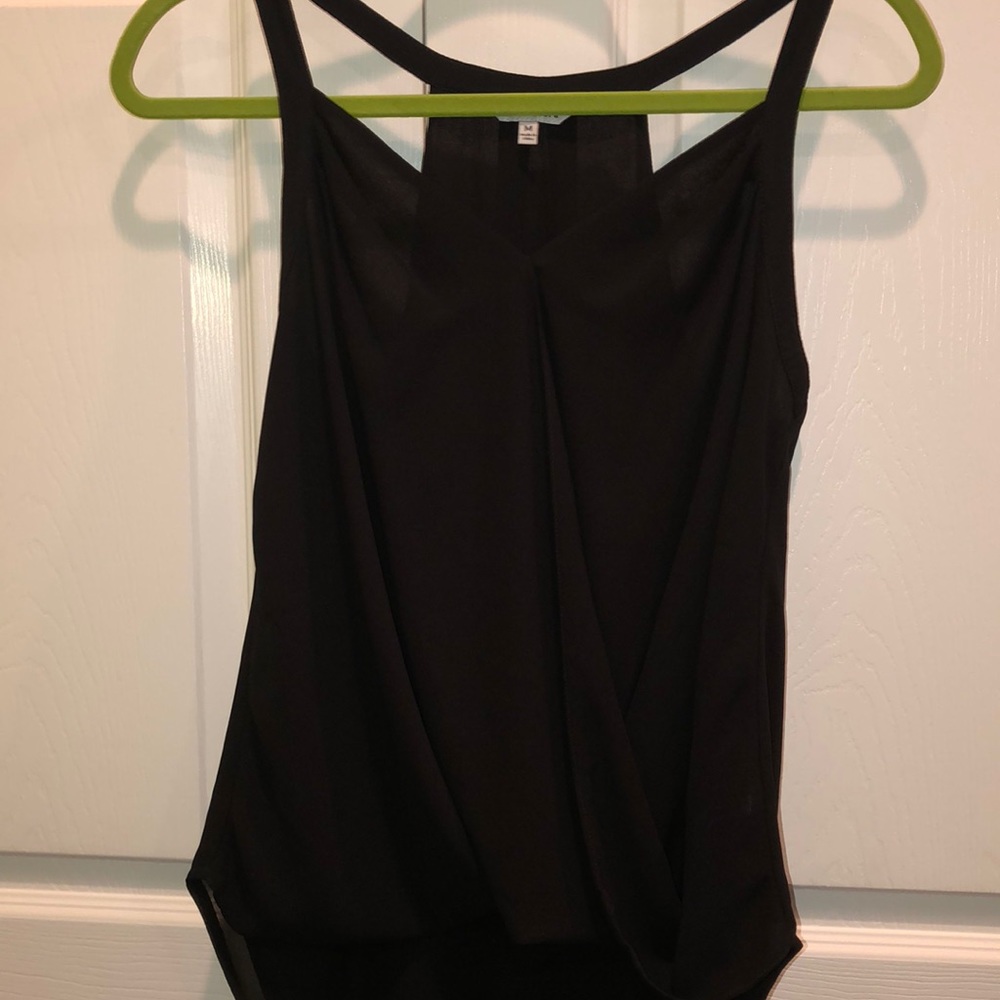 Black flowy tank